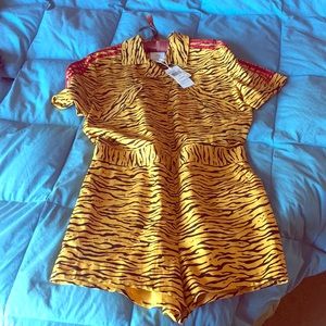 Jeremy Scott Adidas animal print jumpsuit